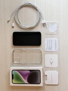iPhone 14 128GB 미드나이트 SIM 프리 미품 상자·부속품 완비