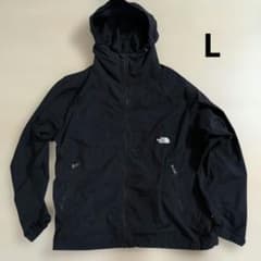 THE NORTH FACE ナイロン コンパクトジャケット 刺繡ロゴ ブラック 