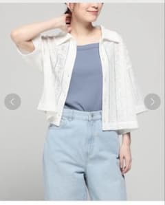 COLZA ホワイト レース 半袖シャツのサムネイル
