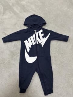 NIKE フード付きロンパース 6M(62-68㎝)ネイビーのサムネイル