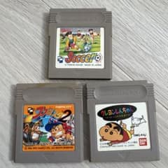 ゲームボーイ　ソフト　3本セット　まとめ売り　ファミスタ　クレヨンしんちゃんのサムネイル