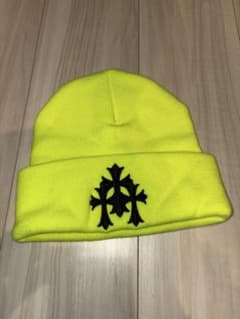 美品】CHROME HEARTS イエロー ニット帽 ユニセックス - メルカリ