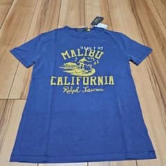 【美品】RALPH LAUREN Tシャツ MALIBU ブルー　タグ付きのサムネイル