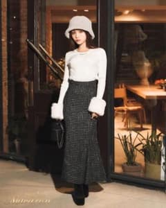 ツイード大人美脚スカートのサムネイル