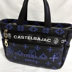 未使用級 カステルバジャック クレア トート ハンドバック 完売カラー 黒 青 未使用級 カステルバジャック クレア トート ハンドバック 完売カラー