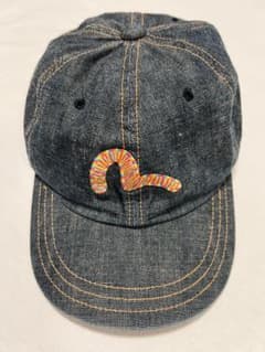 EVISU デニムキャップ レインボー刺繍カモメ 天上天下唯我独尊刺繍 