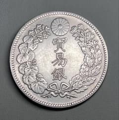 貿易銀 明治八年 大日本 硬貨 古銭 コイン 竜 蔵品 近代貨幣 - メルカリ