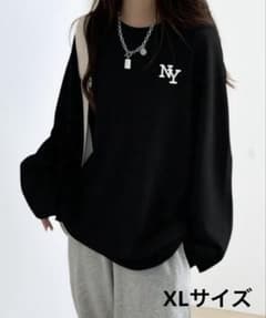 t*o様 NYロゴ 長袖 Tシャツ ブラック XLサイズのサムネイル