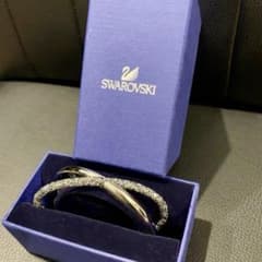 【希少モデル】SWAROVSKI スワロフスキー バングル シルバーのサムネイル