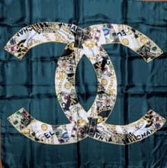 シャネル CHANEL スカーフ 大判 ココマーク グリーン 緑 - メルカリ