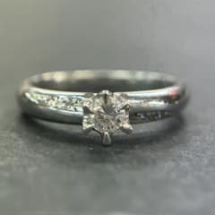 Pt900 ダイヤリング 0.18ct 0.02ct 3.53g 10号のサムネイル
