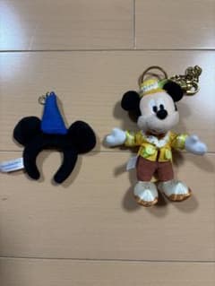 ディズニー ミッキーマウス ぬいぐるみストラップ キーホルダー 2点セットのサムネイル