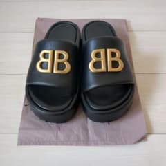 BALENCIAGA バレンシアガ BBロゴ チャンキー スライドサンダル - メルカリ