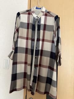 BLUE LABEL チェック柄 ロングシャツ 五分袖 - メルカリ