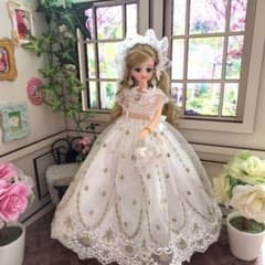 27センチドール服 ハンドメイド ドレスセット リカちゃん no.2755