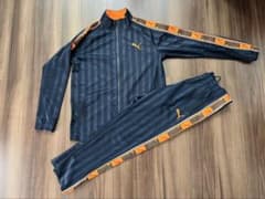 PUMA ネイビーオレンジ ジャージ上下セット S Y2K プージャーのサムネイル