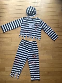 ハロウィン　囚人コスプレ　140㎝のサムネイル