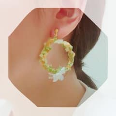 初秋のひだまりイヤリング、ピアス