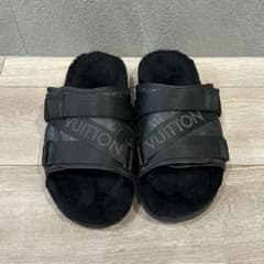 ルイヴィトン サンダル モノグラム ロゴ ホノルル モデル？ ルイヴィトン☆19AWホノルルライン モノグラムロゴテープミュール