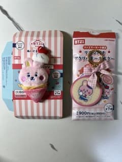 [파미마 한정]BT21 봉제인형 배지 키링 cooky 정국