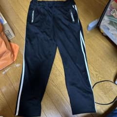 黒ジャージパンツ サイドストライプのサムネイル