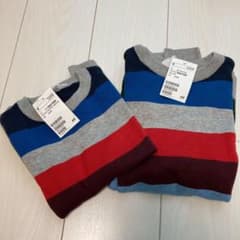 H&M カラフル　ボーダー　ニット　２枚セットのサムネイル