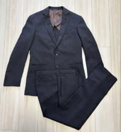 【美品】THE SUIT COMPANY スーツ セットアップ グレー ブラウンのサムネイル