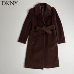 良品 DKNY ダナキャランニューヨーク ロングコート ベルテッドコート 4 