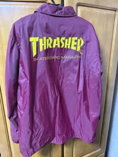 THRASHER ナイロンジャケット Lサイズ バーガンディのサムネイル