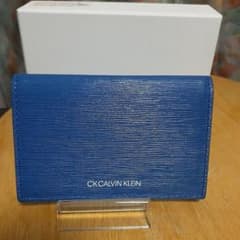 CK CALVIN KLEIN 青 レザー 名刺入れのサムネイル