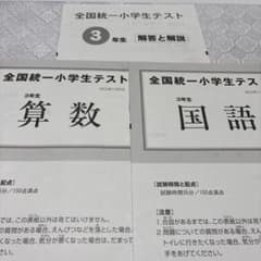 全国統一小学生テスト 3年生 算数 国語 解答と解説のサムネイル