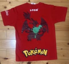 ポケモン スプラトゥーンコラボ リザードン Tシャツ 赤色 タグ付き