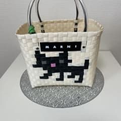 新品未使用 MARUNI マルニかごバッグ ホワイトネコ - メルカリ