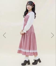 axes famme POETIQUE ロングワンピース　長袖　いちご　ギンガムのサムネイル