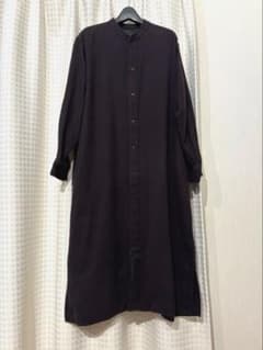 Thumbnail of 無印良品 両面起毛フランネルスタンドカラーロング丈シャツ