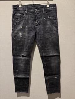 DSQUARED2 Skater Jean ブラックデニム ダメージ加工 42のサムネイル