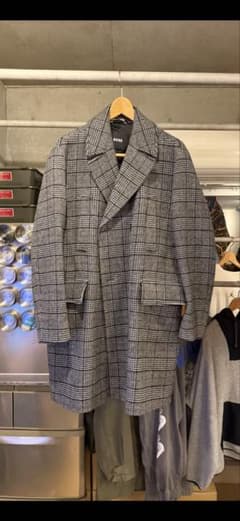 s*k様 BOSS グレー系グレンチェック ダブルブレステッド コート m42386161389_1.jpg?1768436030