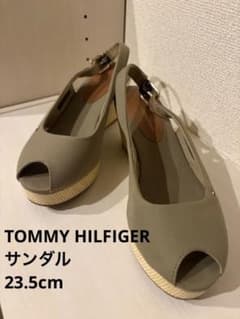 【美品】Tommy Hilfiger オリーブグリーン サンダル　スタイルアップのサムネイル