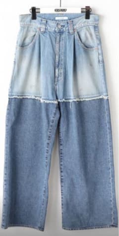 JIEDA 2 TONE BAGGY DENIM PANTS サイズ1のサムネイル