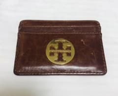 Tory Burch(トリーバーチ)ブラウンレザーカードケースのサムネイル