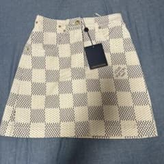 【正規品】ルイヴィトン ダミエアズールデニムAラインミニスカート 正規品】ルイヴィトン ダミエアズールデニムAラインミニスカート