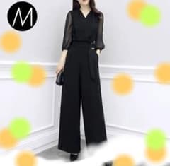オールインワンワイドパンツドレス★ブラックMサイズのサムネイル