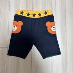 HOT BISCUITS ミキハウス クマ顔刺繍 パンツ 80のサムネイル