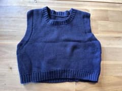 UNIQLO ベビー ニットベスト ネイビー 80cmのサムネイル
