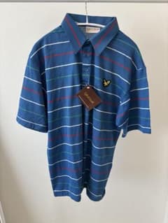 Lyle & Scott ポロシャツ M 青 ストライプ - メルカリ