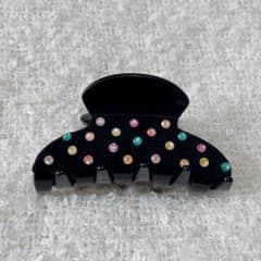 acca アッカ ヘアクリップ ブラック マルチカラー ストーン フランス製　M acca アッカ ヘアクリップ ブラック マルチカラー ストーン フランス製