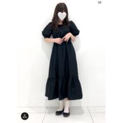 GU スクエアネックバックリボンティアードワンピースのサムネイル