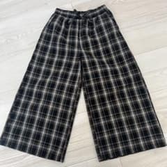 チェック柄 ワイドパンツ ガウチョパンツのサムネイル