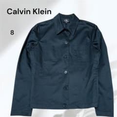 美品】Calvin Klein ブラック カバーオール シャツジャケット 黒L 