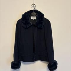 jun ashida ファー付きアウターネイビー 9号のサムネイル